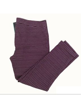 Jacquard Trousers Geo Print Business Casual New Burgundy Straight Leg Pants